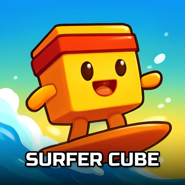 Surfer Cube - Surfing Waves game